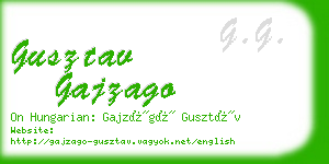 gusztav gajzago business card